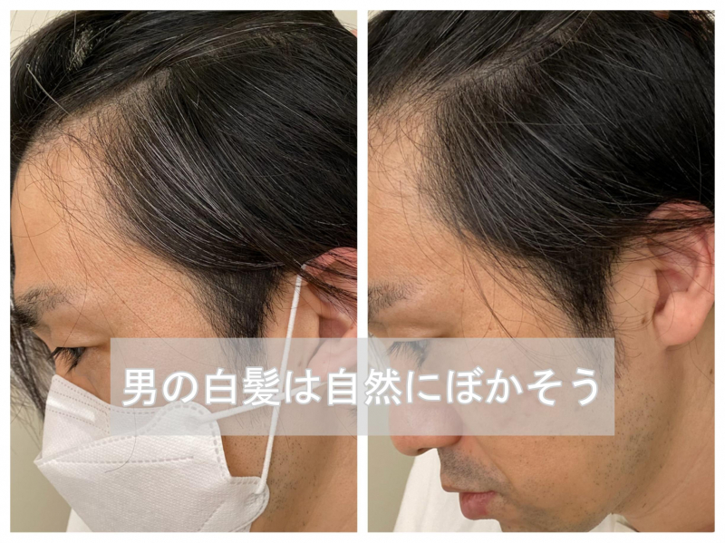 男の白髪は自然にぼかそう カラー